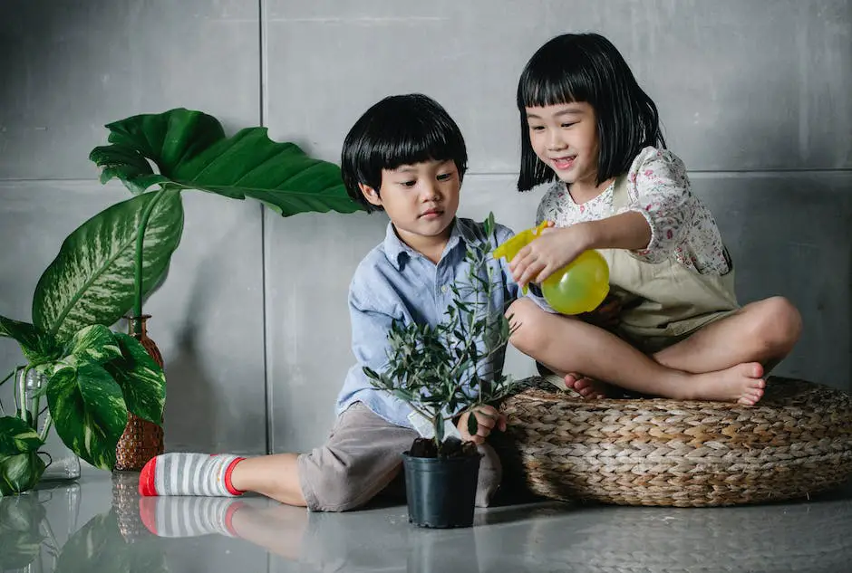 A person tending to indoor plants in a well-organized indoor garden.