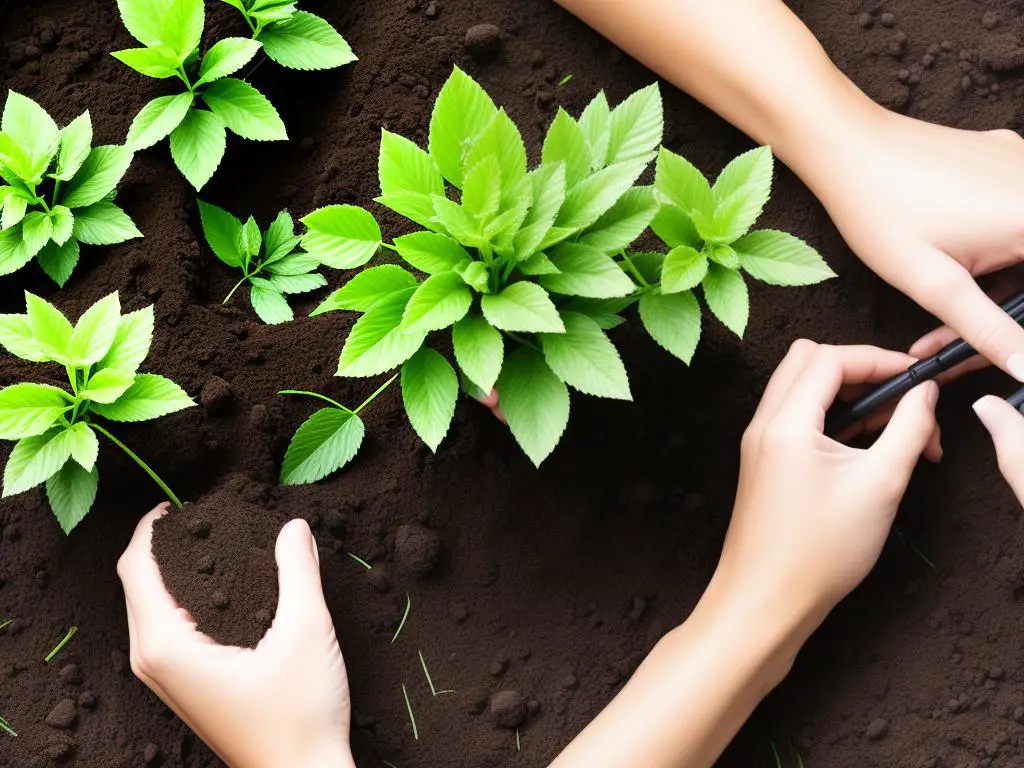 Illustration of a person holding a healthy plant, depicting the importance of understanding plant health for successful re-potting.